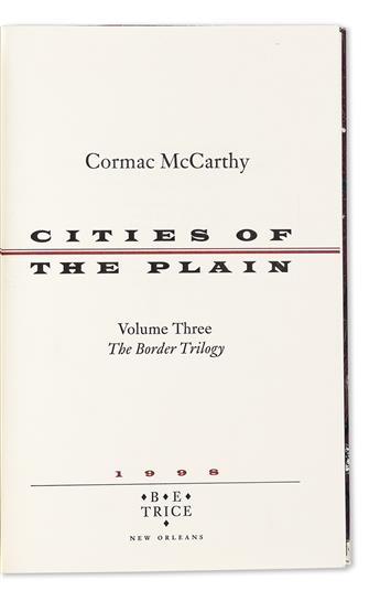 McCarthy, Cormac (1933-2023) Cities of the Plain.